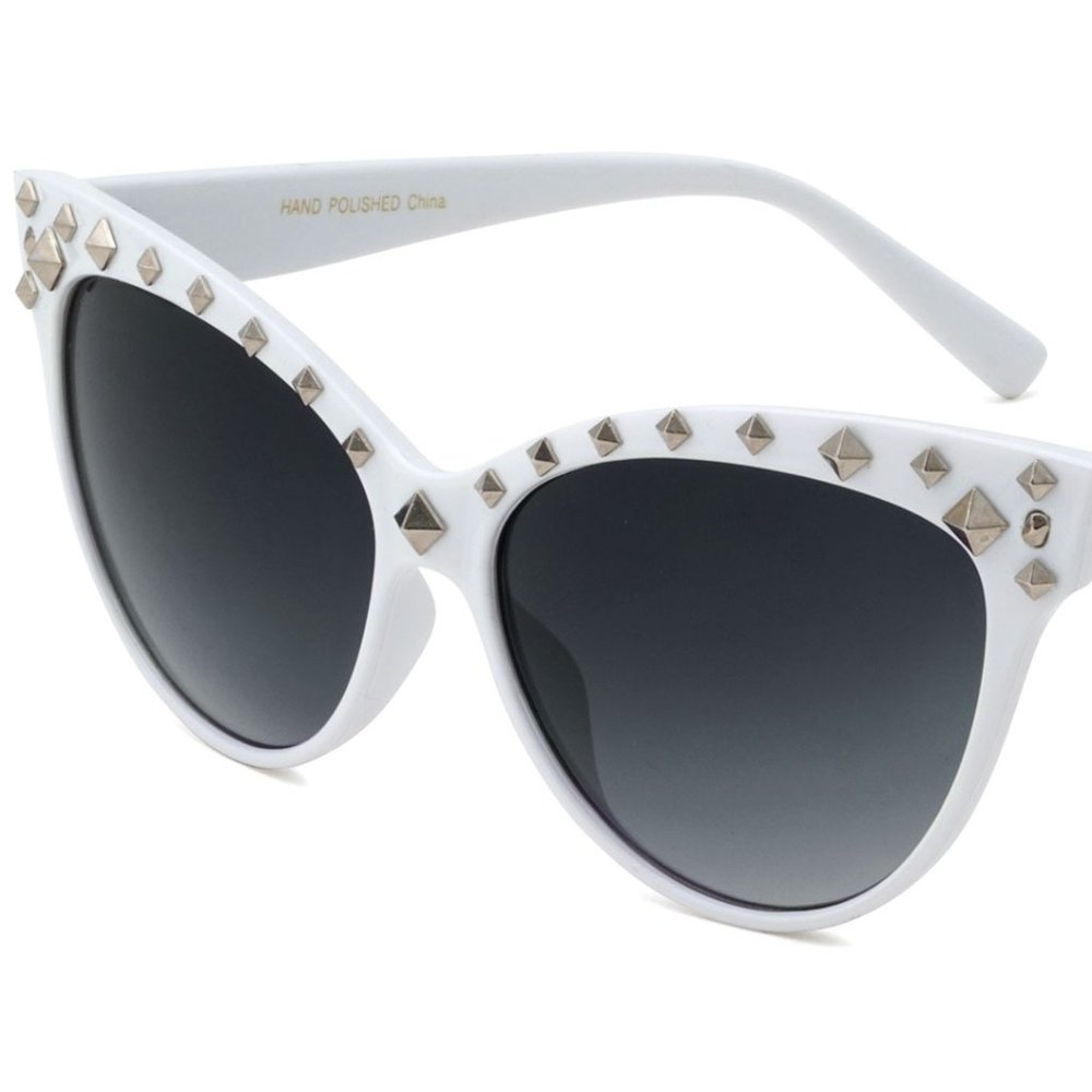 Sharp Cat Eye Studs Sunglasses - image 1